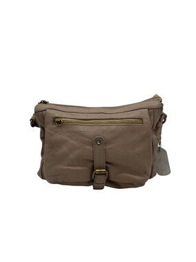 Great American Leather Works Cream Leather Shoulder Bag